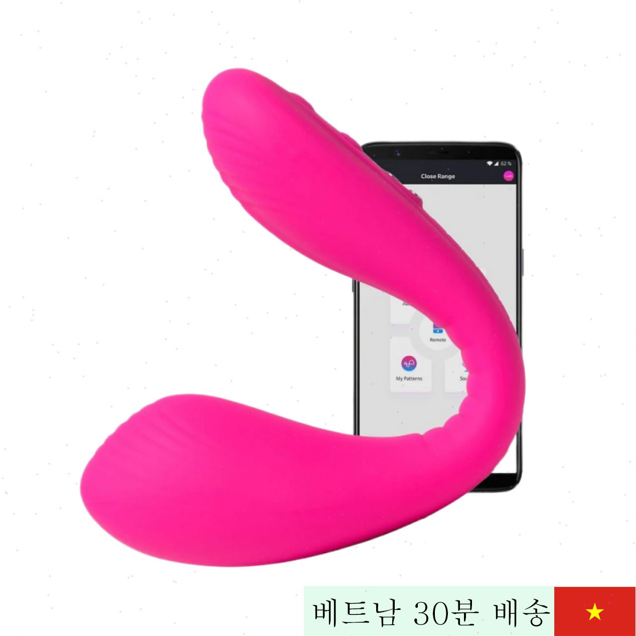 러브니스 콰이크 리모컨 스마트폰 제어 양방향 진동 토이 