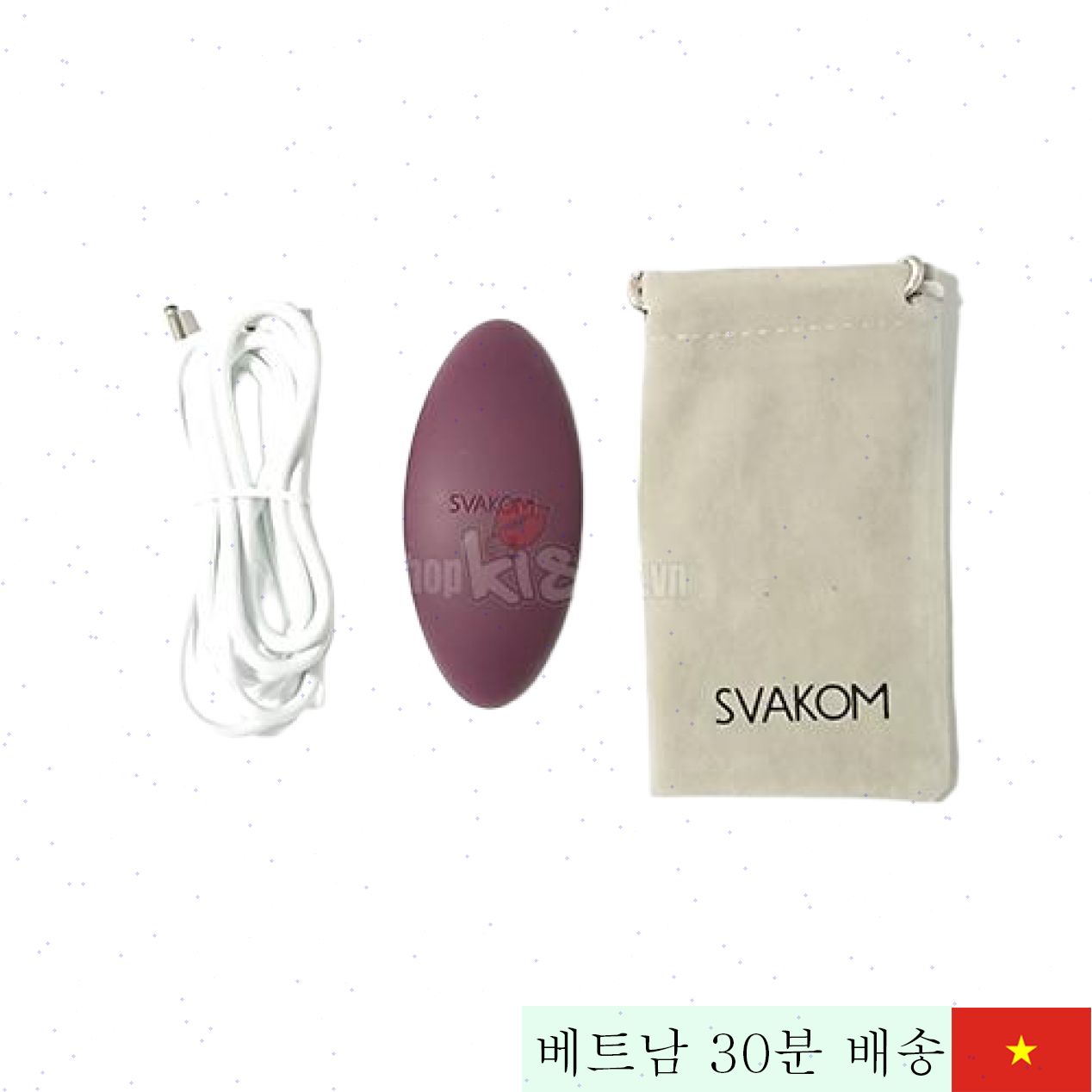 미국 정품 SVAKOM 에코 고급 여성용 음핵 진동 마사지기 