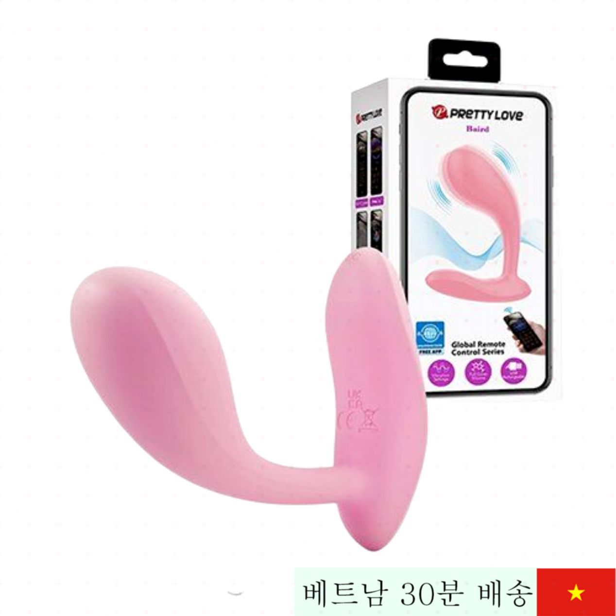 프리티러브 베어드 G-스팟 마사지 진동기 앱 원격제어 여성용 