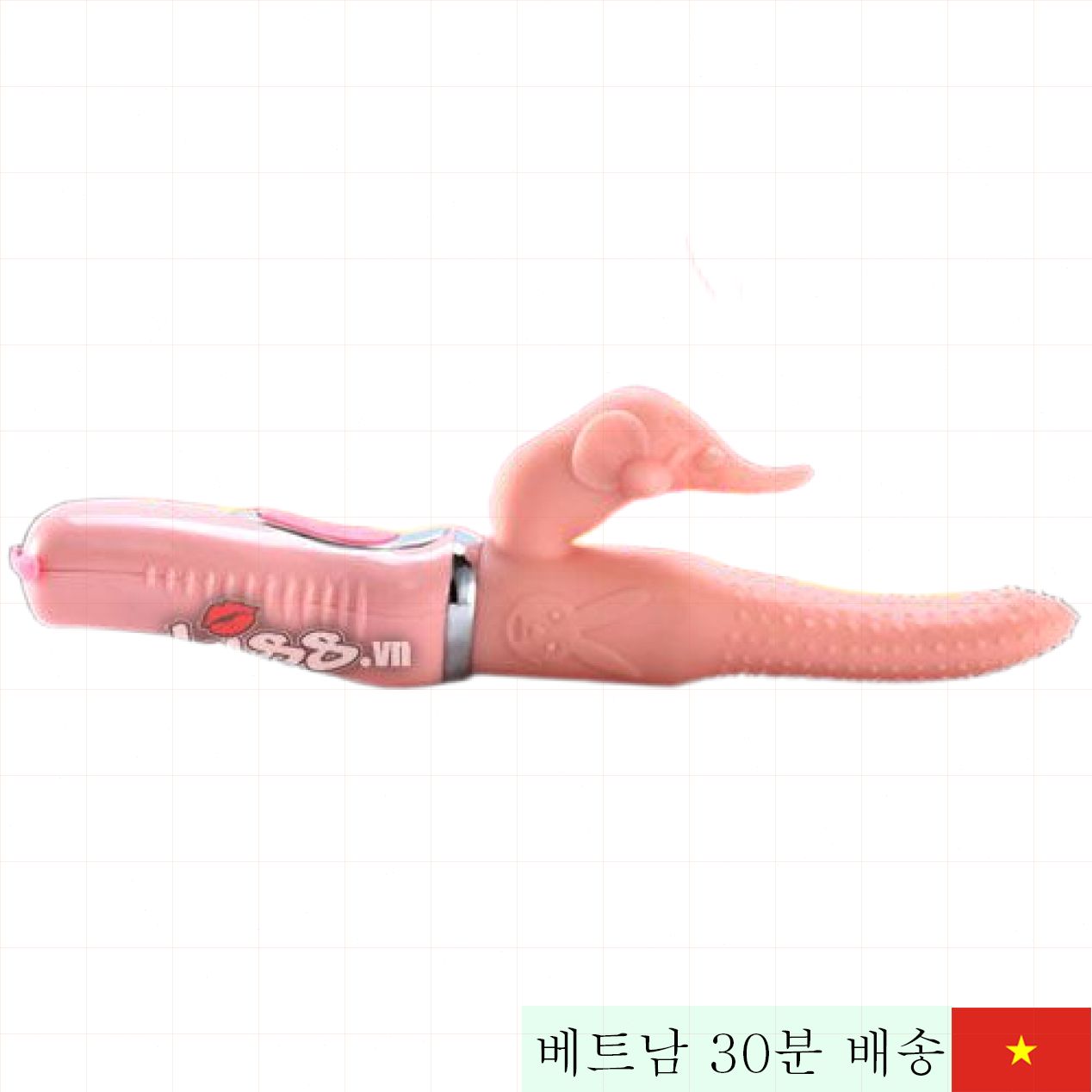 따뜻한 진동 엘리펀트 음경 돌기 소프트 회전 기능 섹스 토이 