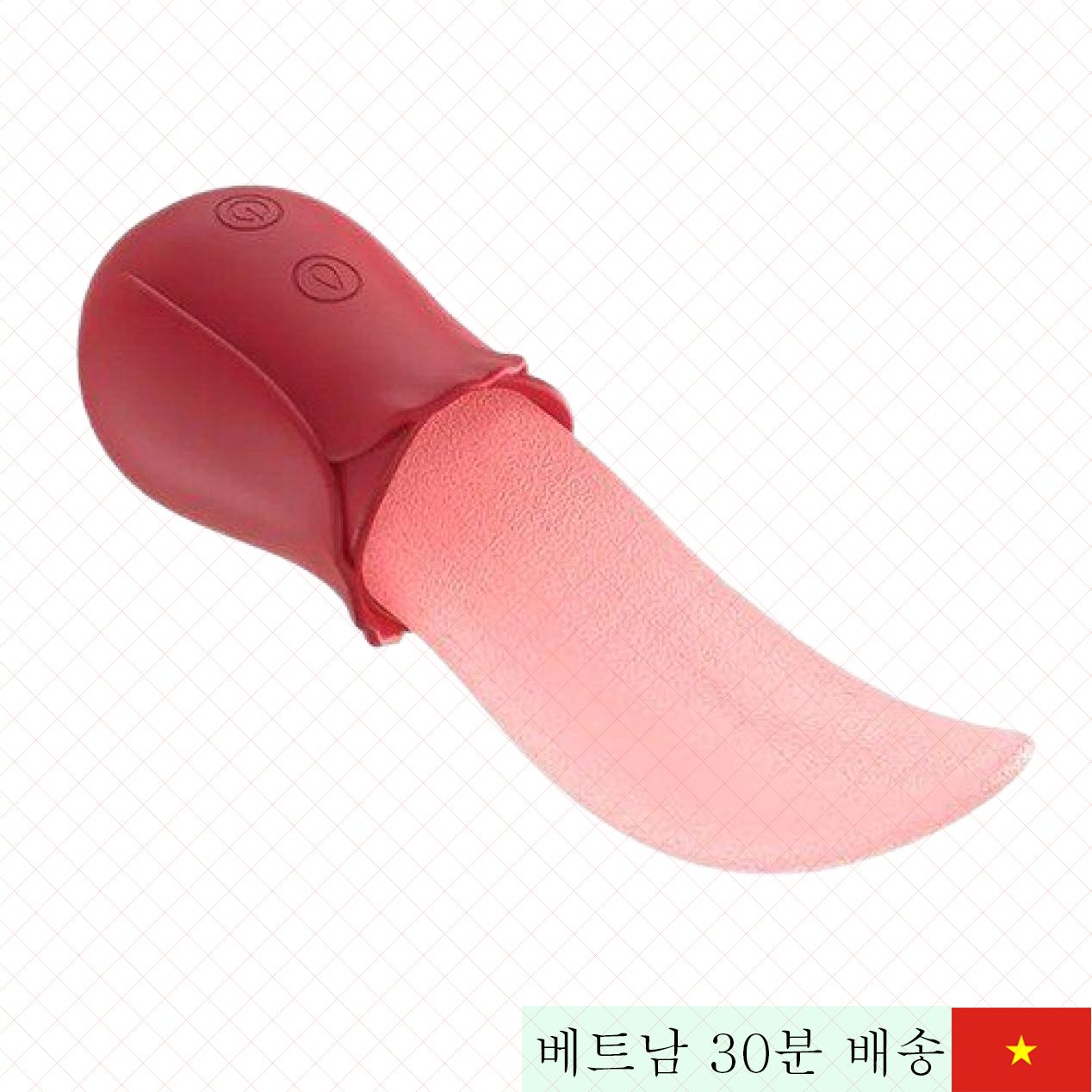 레드 장미 G점 혀 진동 실리콘 ABS 여성용 마사지기 