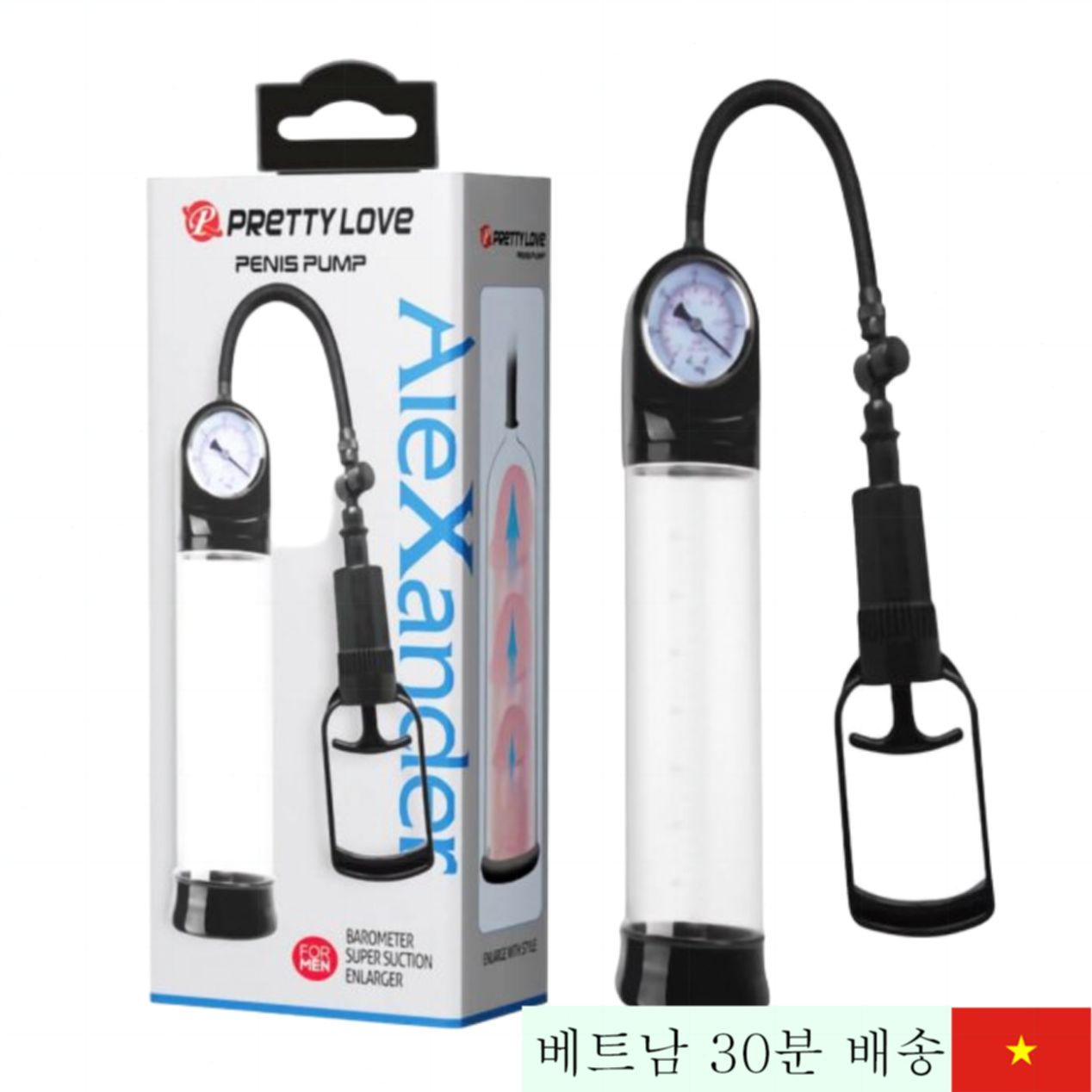 Pretty Love Alexander 손잡이 음경 확장기 LCD 디스플레이 