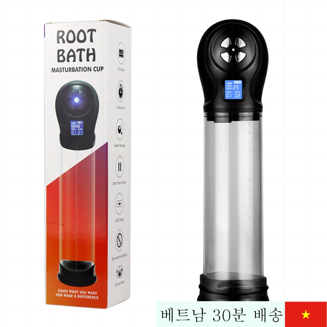 IPHISI LCD 자동 음경 펌프 강화 기능 기기 