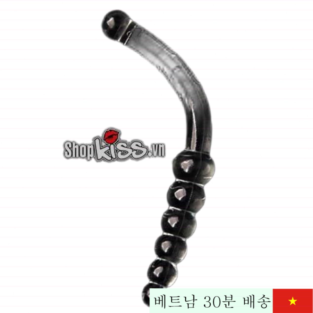 L자형 항문 마사지기, 둥근 볼 자극기능 포함 