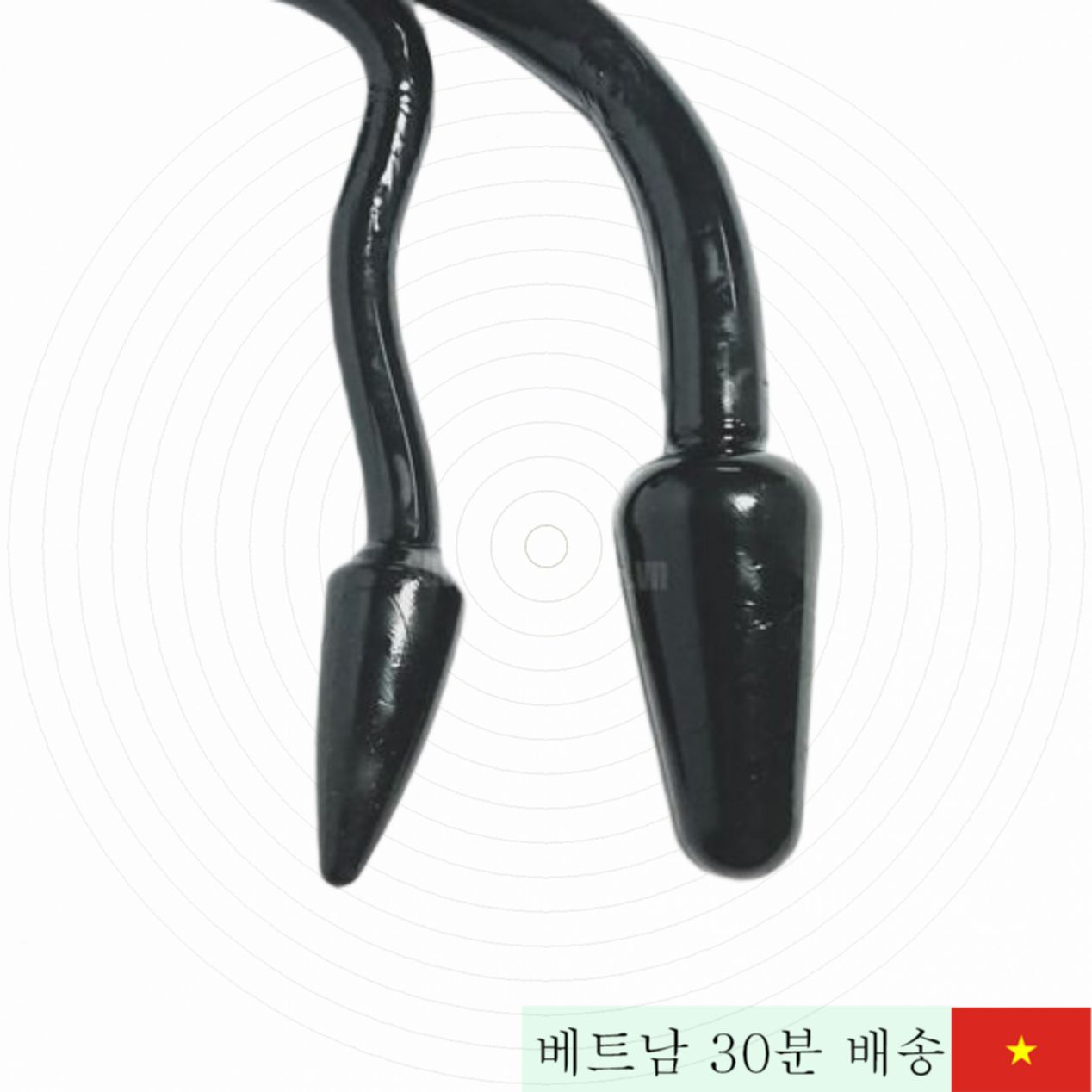 FAA 2단 진동 블랙 이중 끝 남성용 섹스 토이 실리콘 