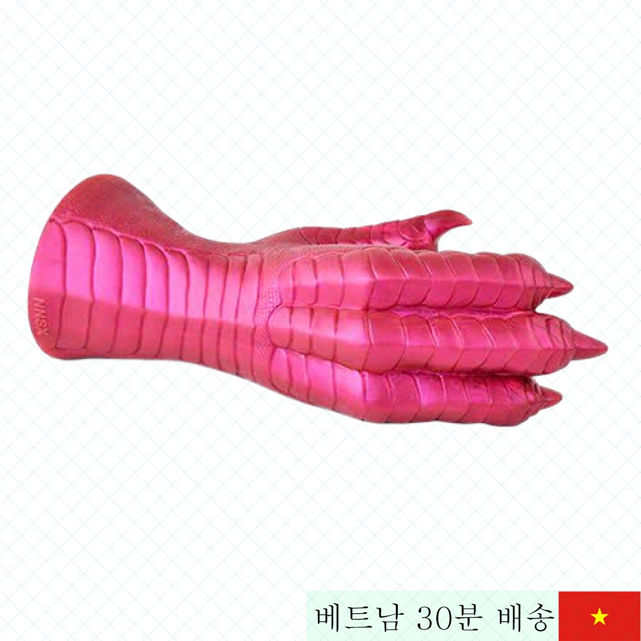 FAAK 드래곤 발톱 항문 자극 마사지 실리콘 핑크 