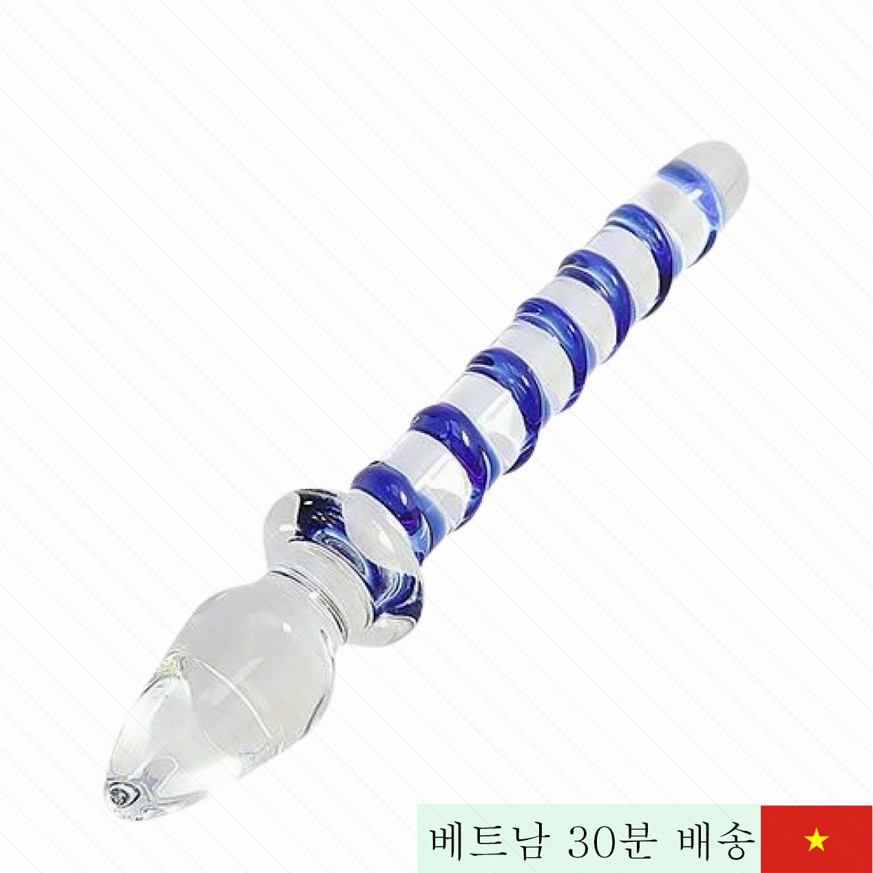 유리 2헤드 항문 자극 마사지기 베이직 섹스 액세서리 