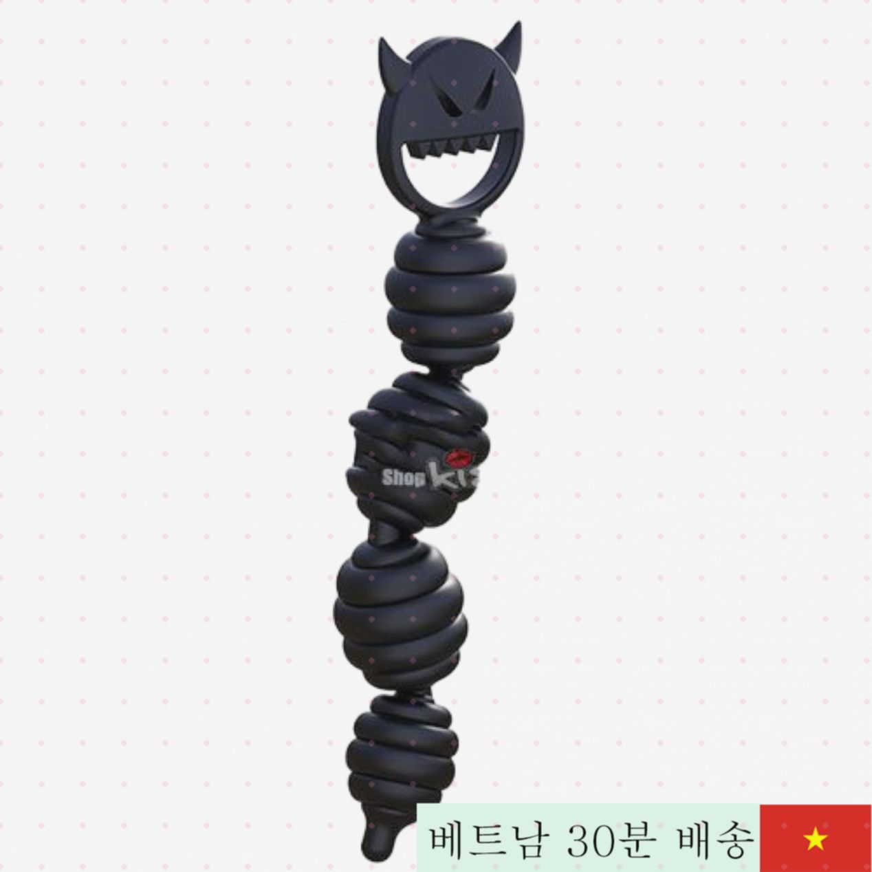 레텐 데빌 실리콘 무진동 아날 비즈 마사지 17cm 