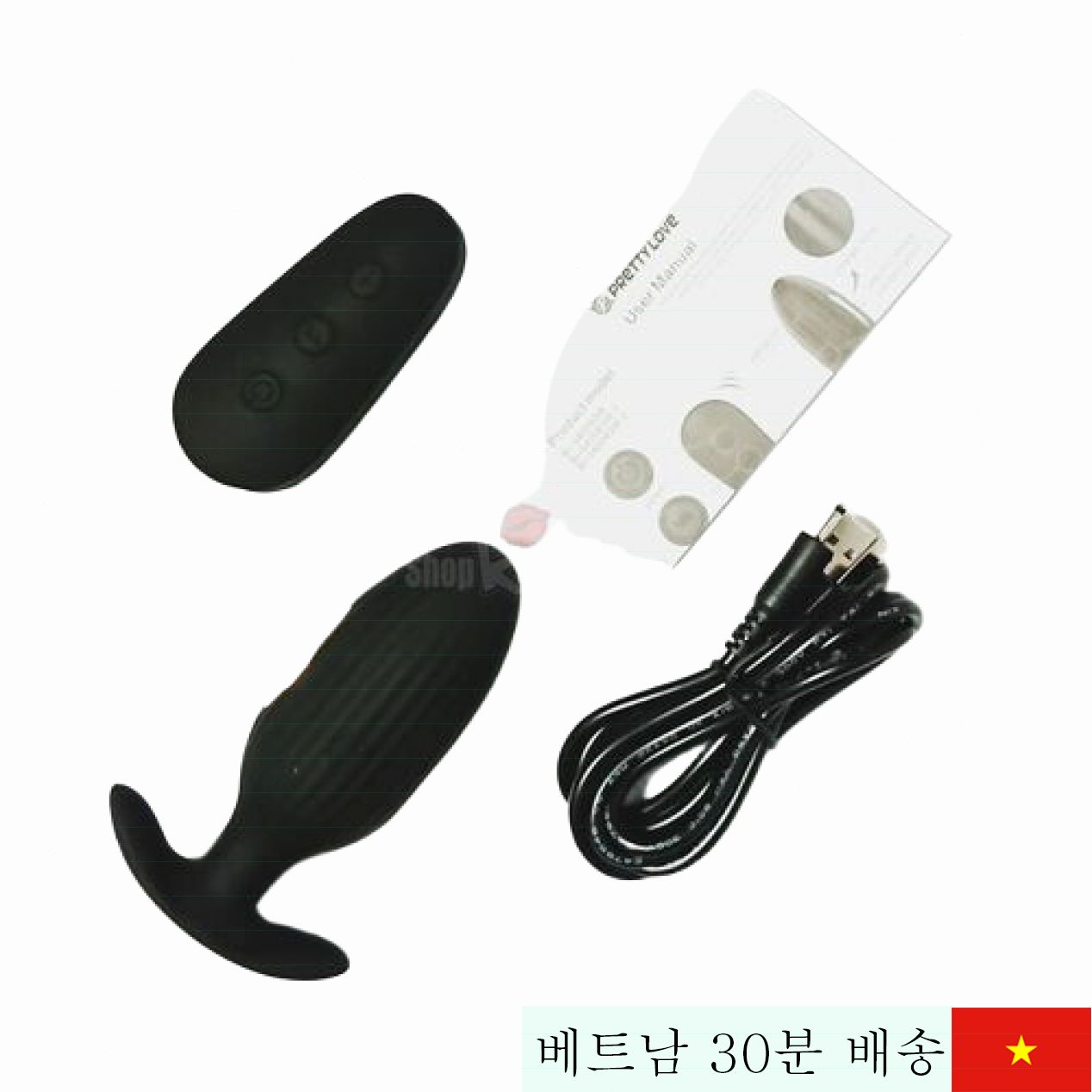 프리티러브 켈리 24K 금도금 전기 충격 항문 마사지 동성애용 