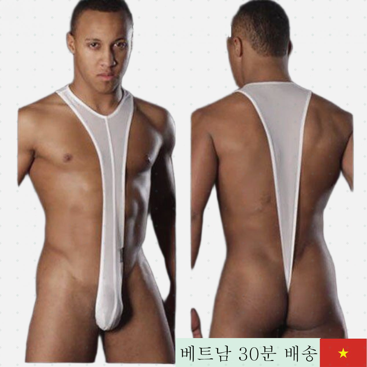 남성용 섹시 스트랩 점프 팬티 유연 폴리에스터 