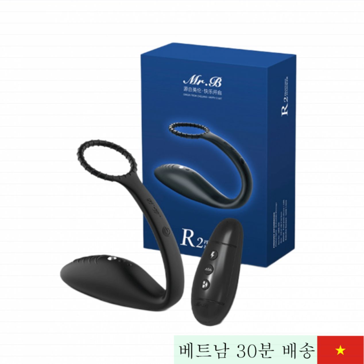 Mr.B R2 전립선 마사지기 저소음 원격 조절 