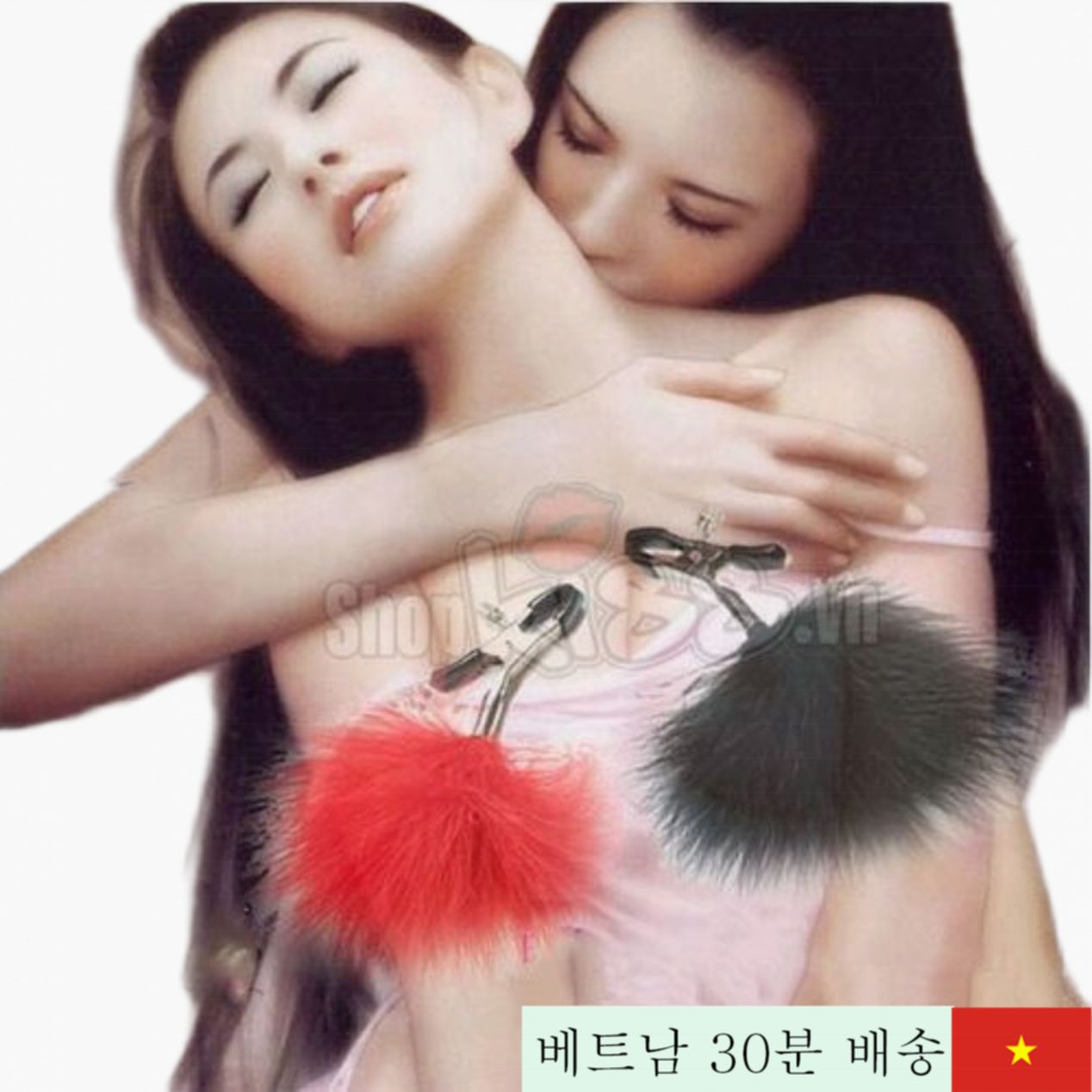 금속 유두 클램프 깃털 브러쉬 섹스 도구 쾌감 증폭 