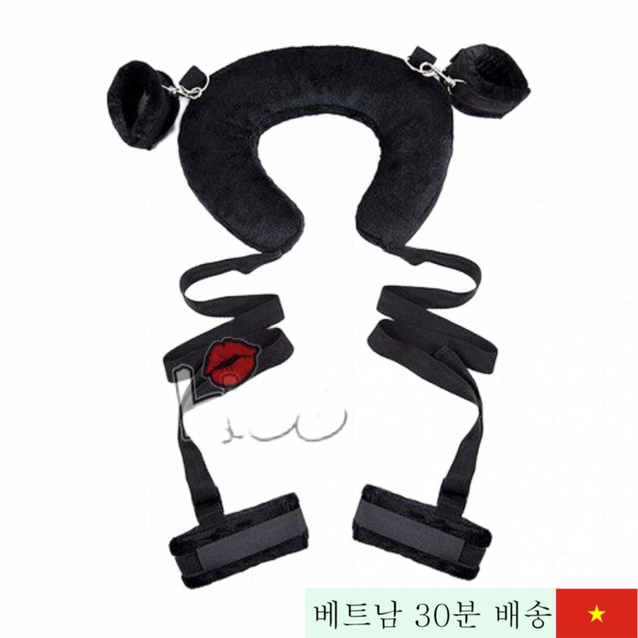 솜패드 손목 발목 속박 세트 커플용 쾌감 극대화 