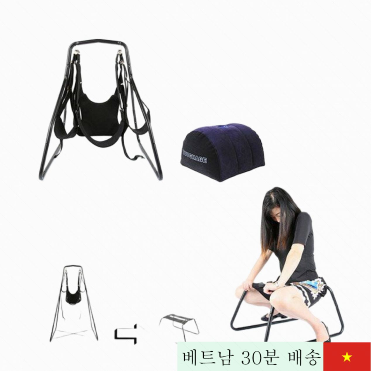 Acacia 3in1 사랑 해먹 의자 여성용 BDSM 용품 