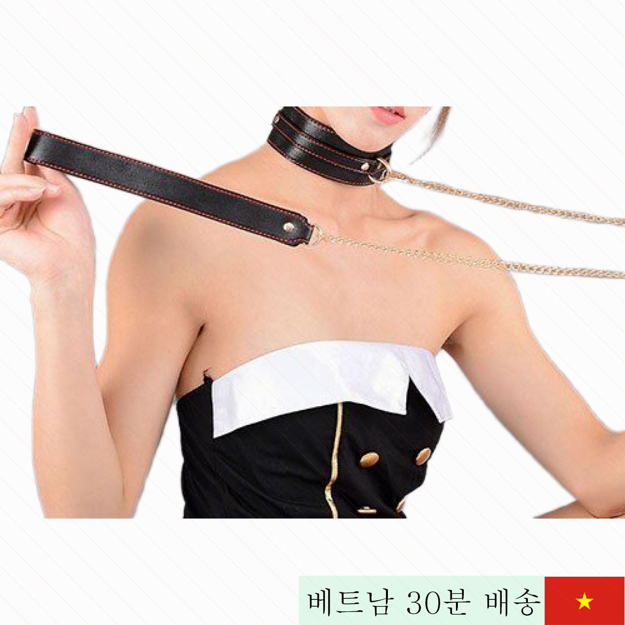 프리미엄 가죽 BDSM 세트 레드블랙 올인원 묶음 