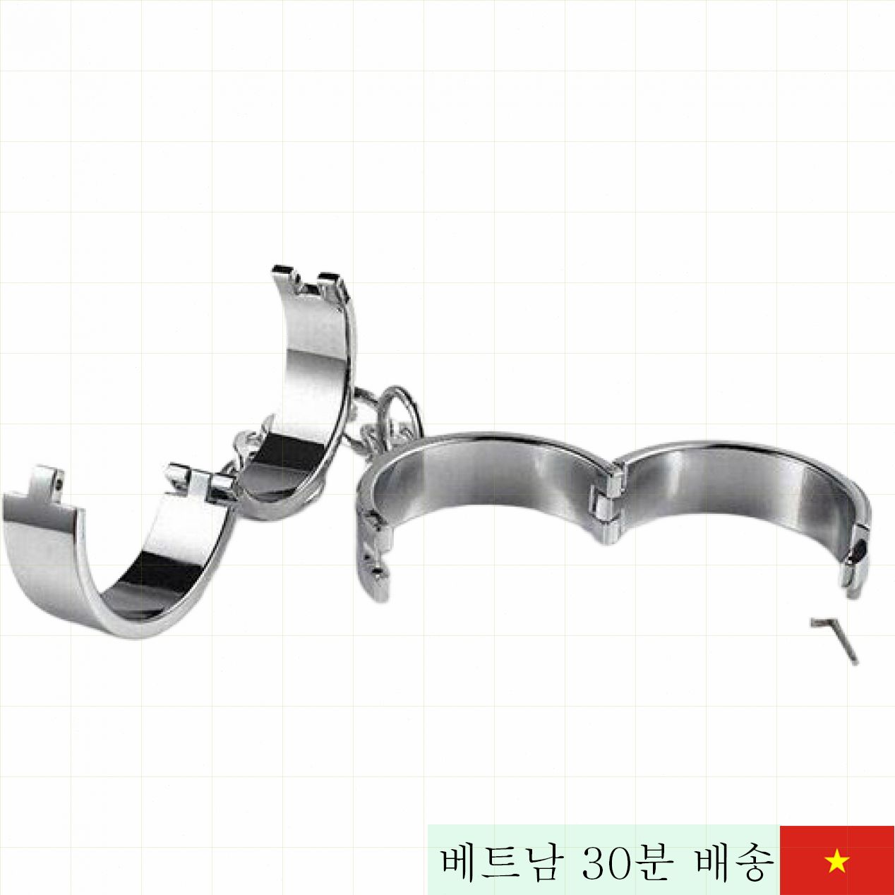 스테인리스 BDSM 메탈 발수갑, 튼튼하고 부드러운 마감 