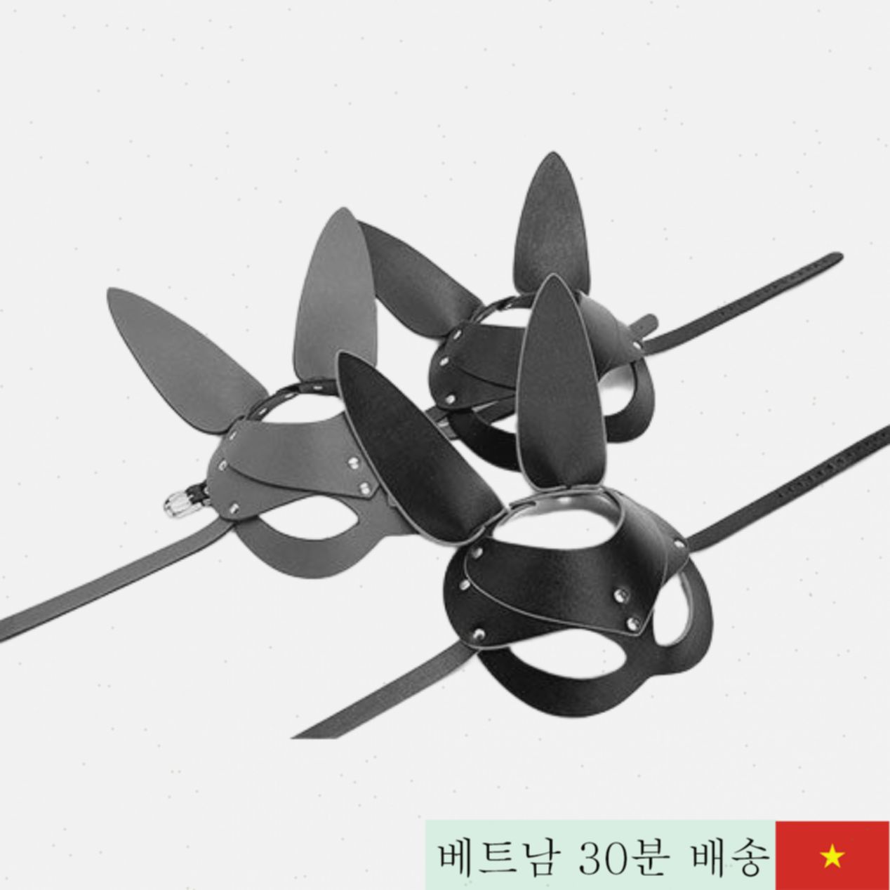 토끼 가죽 BDSM 마스크 포르노 악세서리 불꽃 감각 자극 변신 