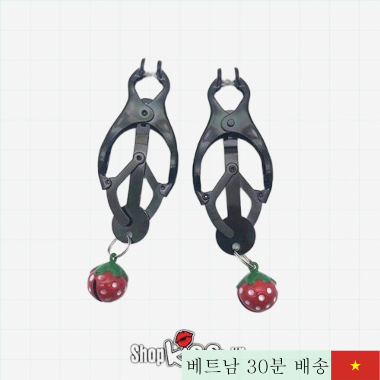 딸기 모양 흔들림 진동 유두 클립 섹시 오르가즘 