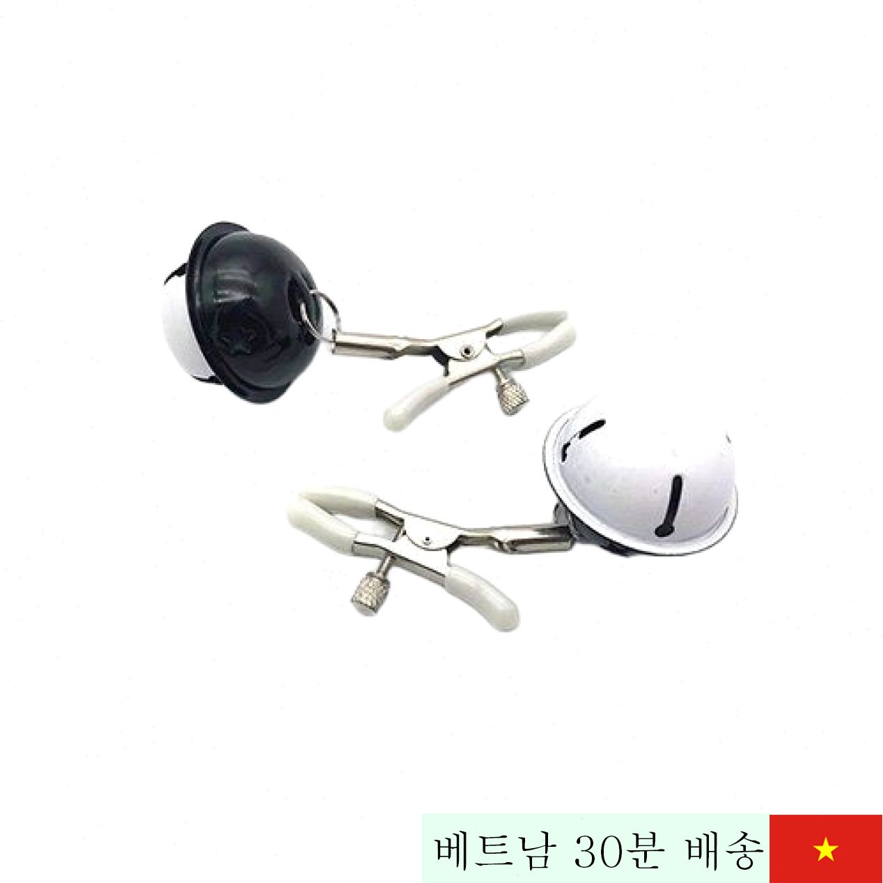 귀여운 종 달린 유두 클립 자극 성인용품 