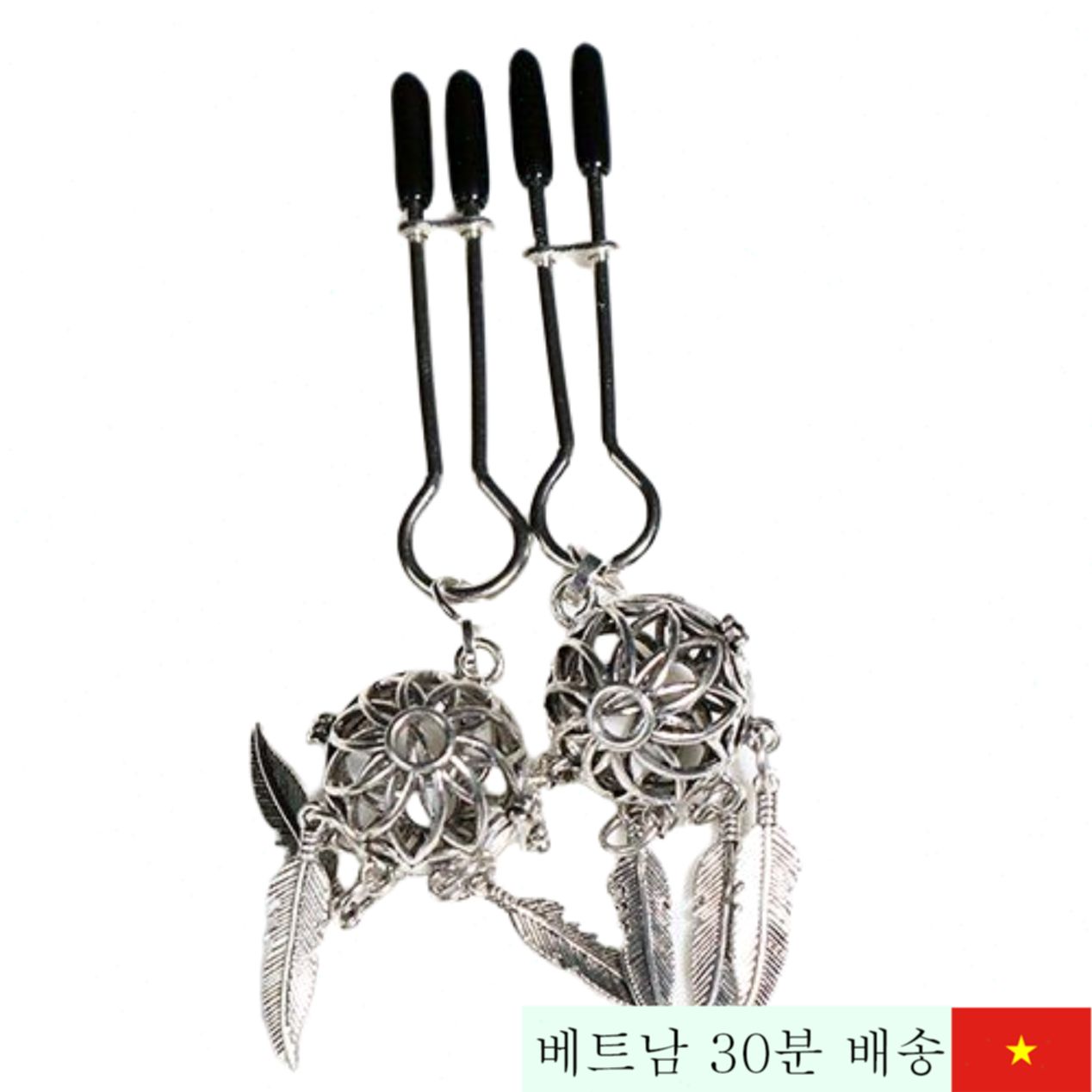 광채 LED 종달새 유두 클립 BDSM 자극기 