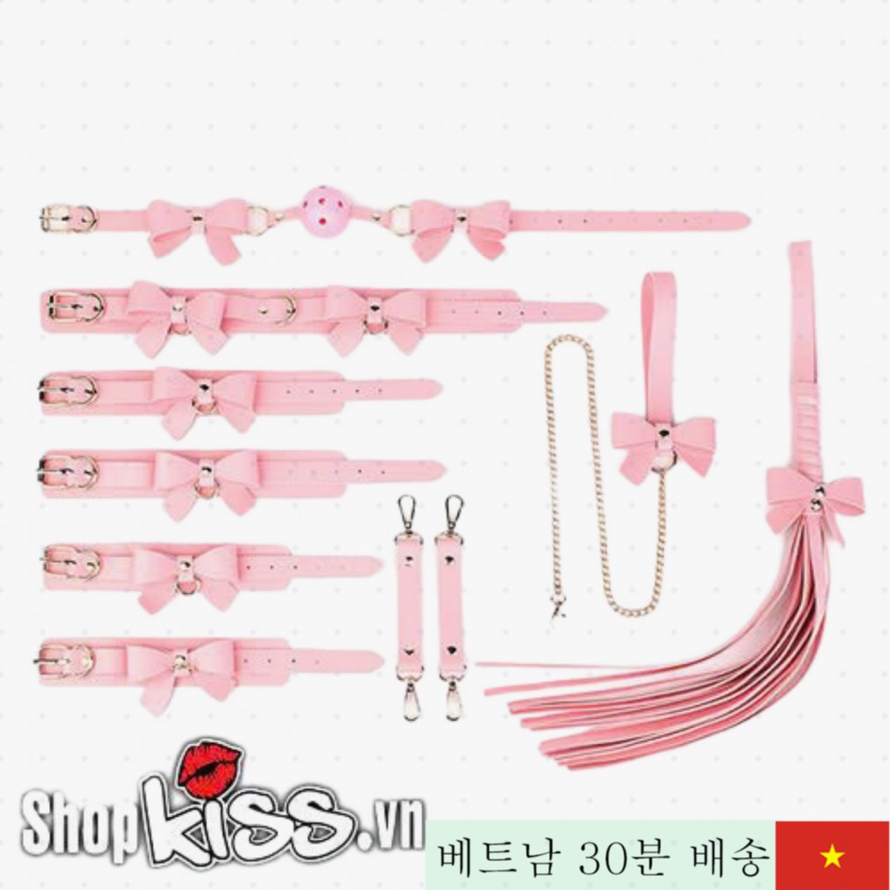 핑크 세트 5종 BDSM 데미지 훈련용 여성용 간편 세트 