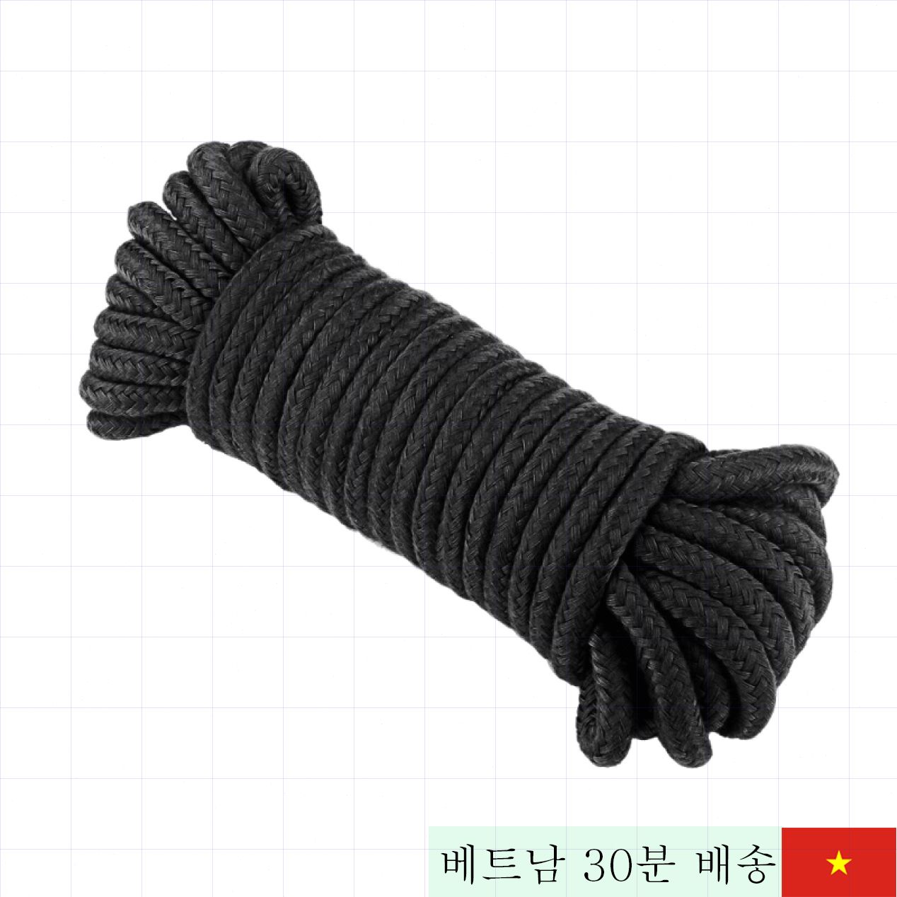 Jiuai BDSM 묶음용 검정색 로프 성감 증진 조임 조절 용품 