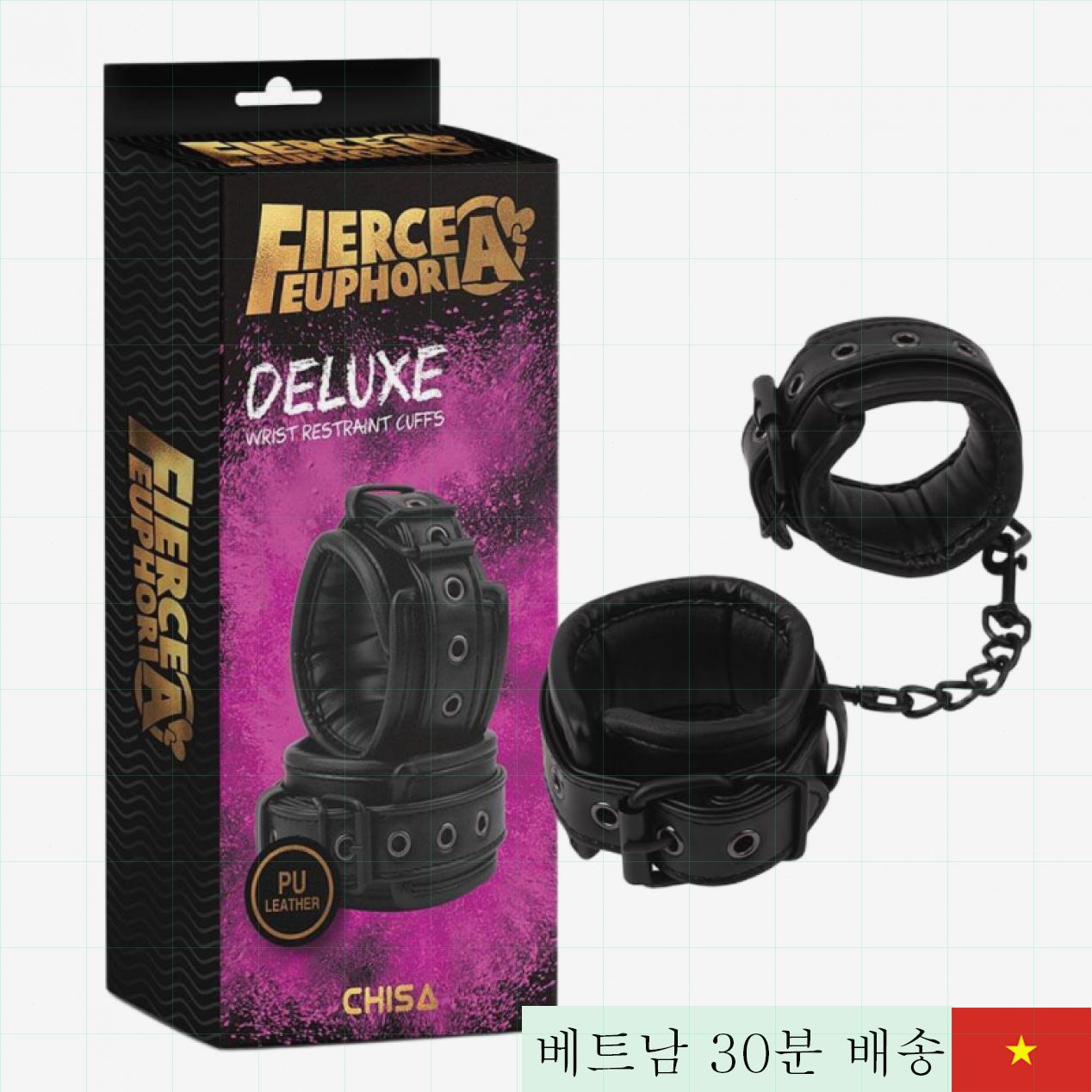 치사 피어스 디럭스 수갑 고급 BDSM 액세서리 