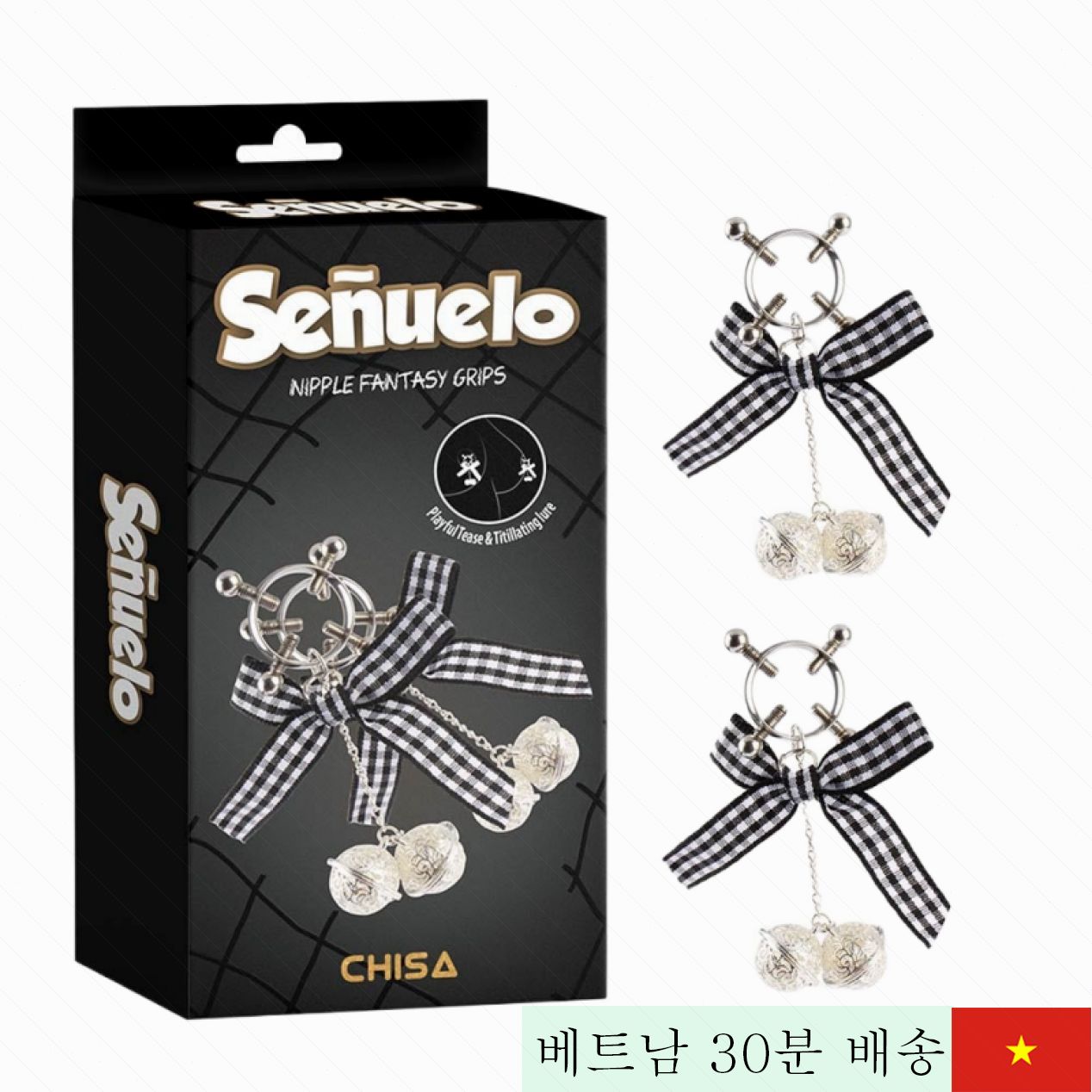 치사 세누엘로 젖꼭지 클립 BDSM 자극용 액세서리 