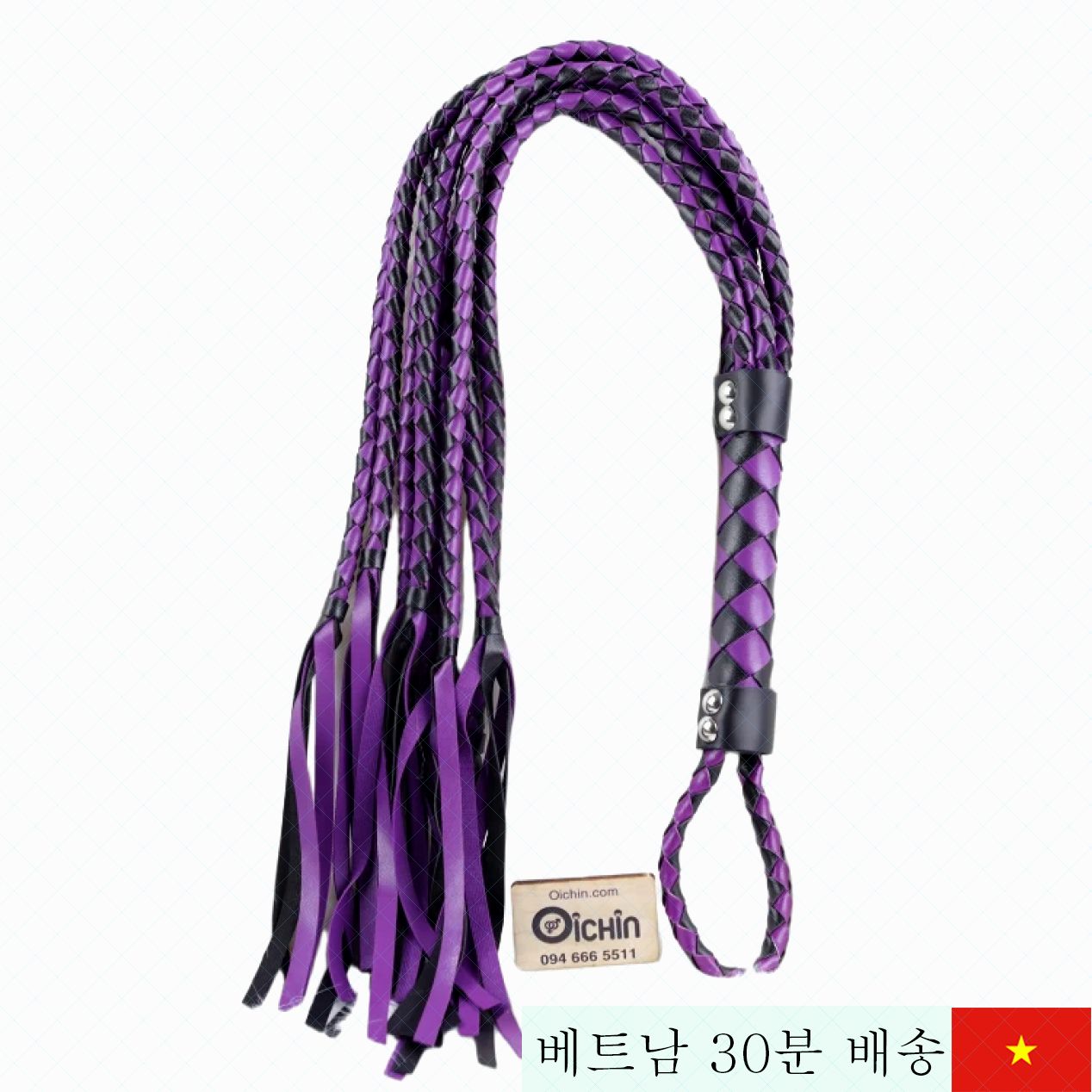 프리미엄 가죽 본디지 채찍 - 강렬한 BDSM 체험 