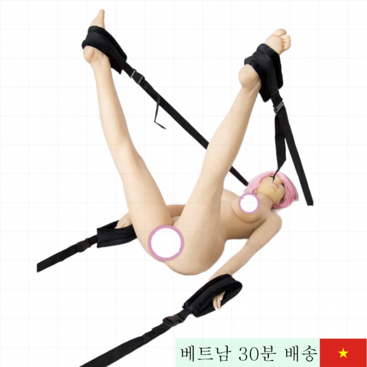 조절 가능한 BDSM 침대 세트, 강력 핸드커프와 감각 자극 