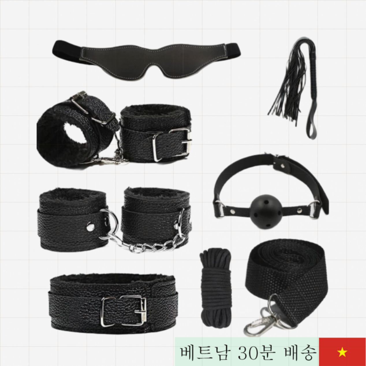 BDSM 7종 콤보 세트, 다채로운 컬러, 강력 자극 